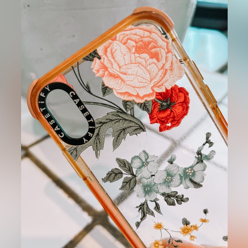 Casetify iPhone X floral pink phone case